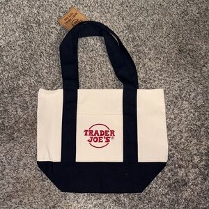 Dark Blue Trader Joe’s Mini Canvas Tote Bag